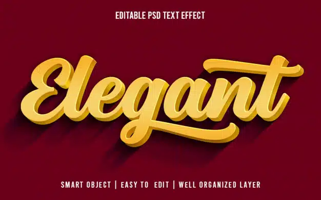 Elegant, editable text effect style psd Premium Psd