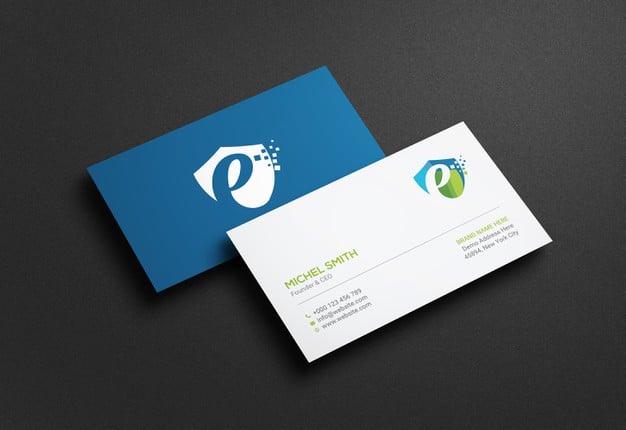 Elegant realistic business card mockup Premium Psd