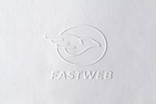 Embossed logo mockup Premium Psd