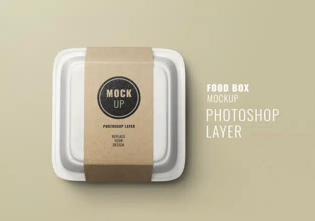 Fast food delivery box mockup Premium Psd