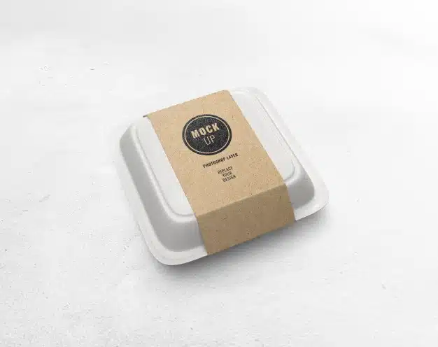 Food box paper craft mockup Premium Psd