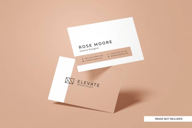 Front view business card mockup Premium Psd