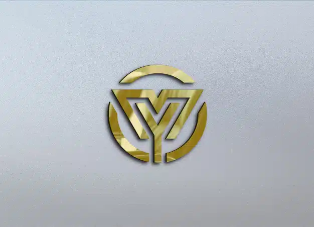 Gold logo mockup Premium Psd