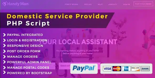 Handyman - Domestic Service PHP Script - PHP Scripts