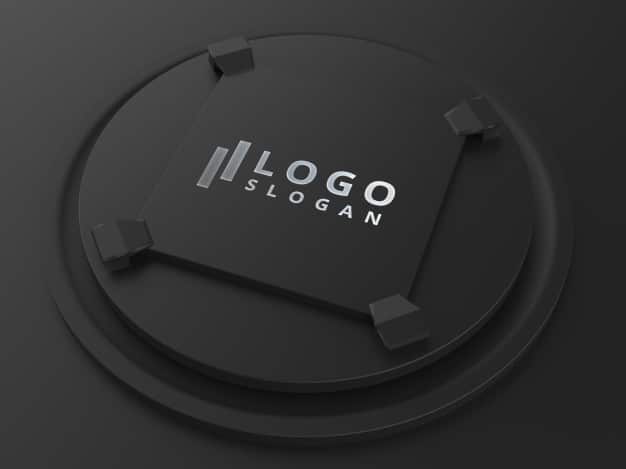 Logo mock-up psd file Premium Psd