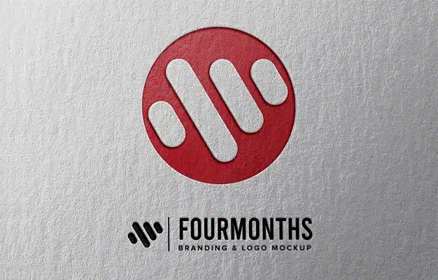 Logo mockup with paper emboss effect Premium Psd