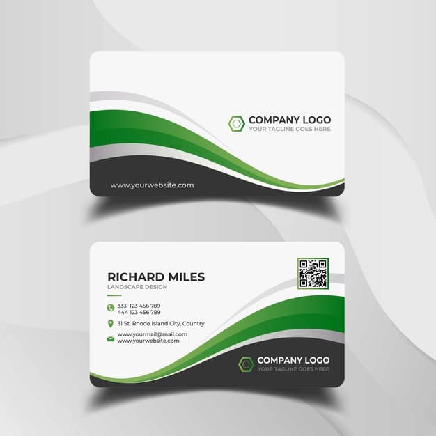 Modern business card design template Premium Vector