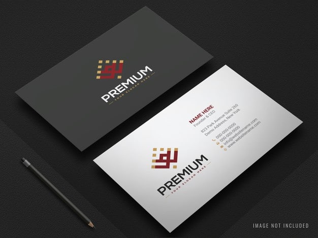 Modern realistic business card mockup Premium Psd