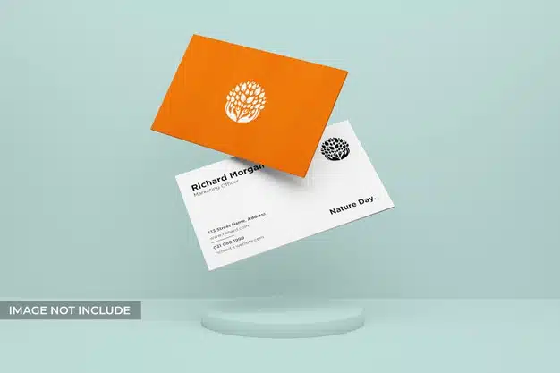 Realistic and clean business card mockup Premium Psd