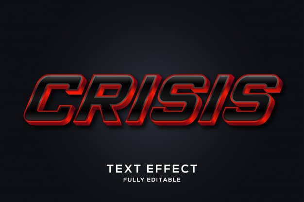 Stylish red & black 3d text style effect Premium Vector