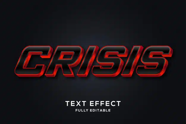 Stylish red & black 3d text style effect Premium Vector