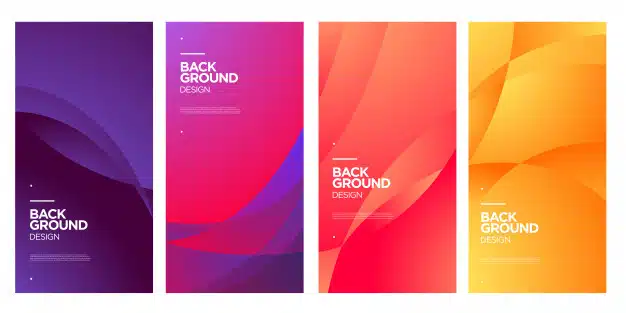 Vector colorful abstract fluid geometric gradient background Premium Vector
