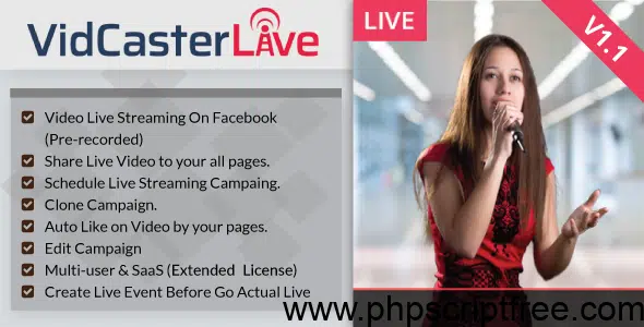 VidCasterLive v2.1 - Facebook streaming platform
