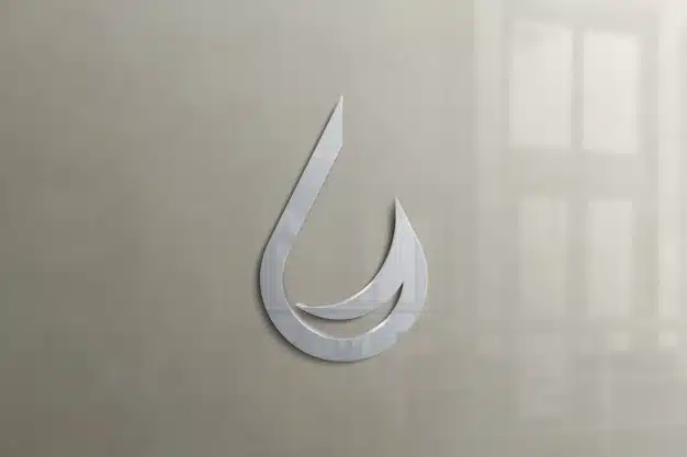 Wall logo mockup Premium Psd