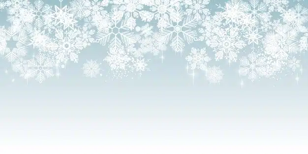 Winter white snowflakes background Premium Vector