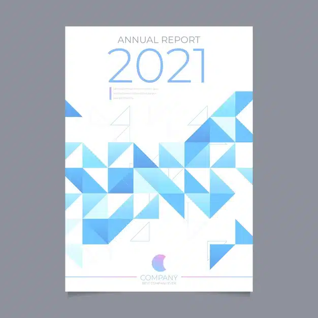 Abstract annual report template Free Vector