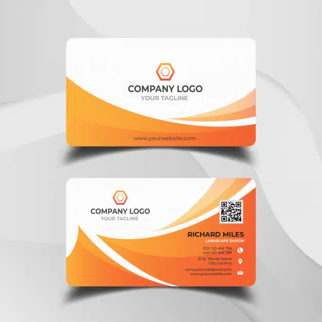 Abstract business card template Premium Vector