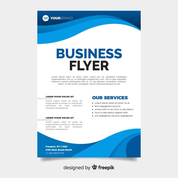 Abstract business flyer template Premium Vector
