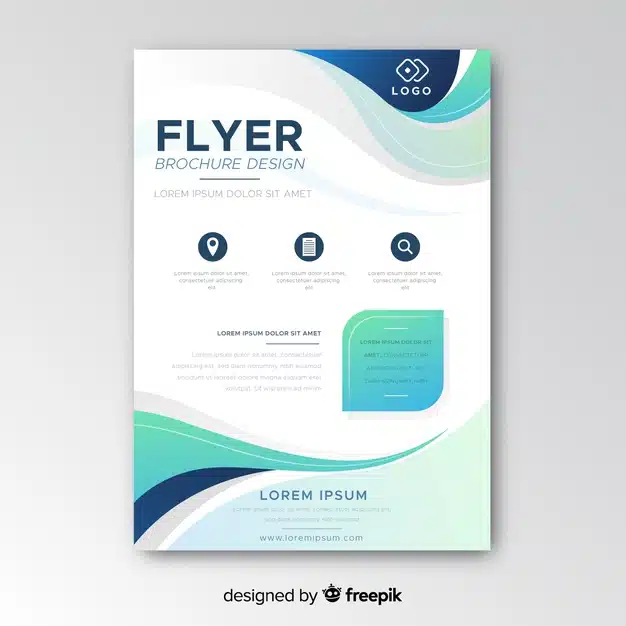 Abstract bussiness flyer template Premium Vector