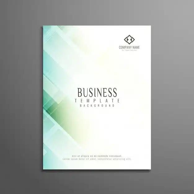 Abstract elegant geometric business brochure design Free Vector