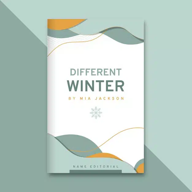 Abstract elegant winter book cover Free Vector