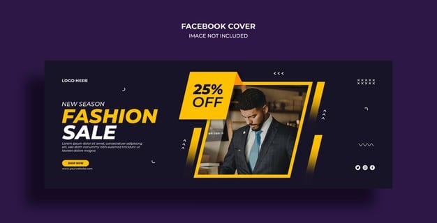 Black friday sale facebook timeline cover and web banner template Premium Psd