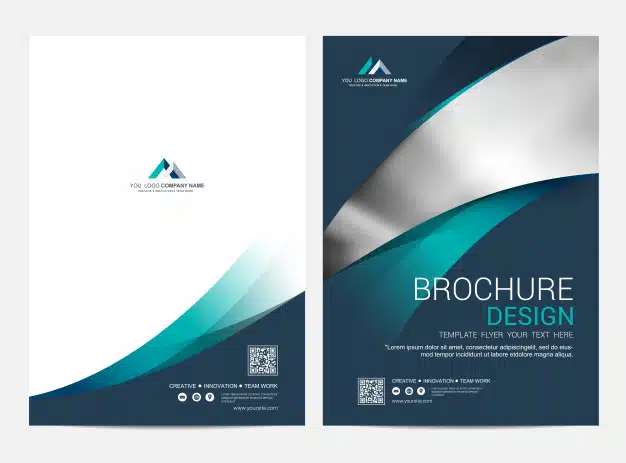 Brochure layout template, cover design Premium Vector