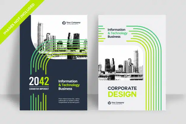 Business book cover design template Premium Vector