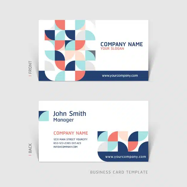 Business card abstract background Premium Vector