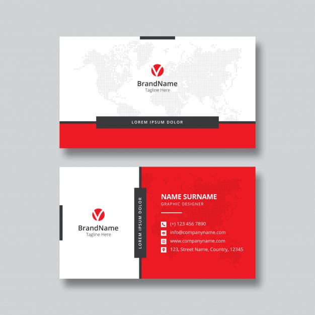Business card template design Premium Vector
