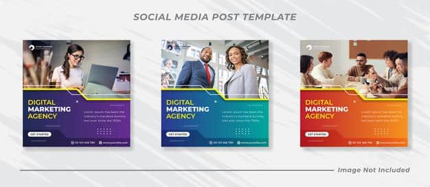 Business marketing social media post banner template Premium Vector