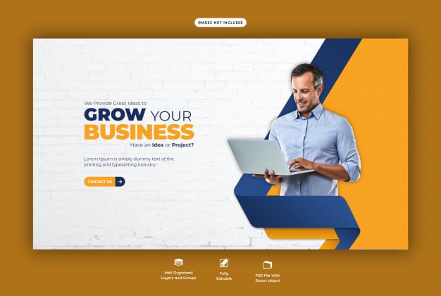 Business promotion and corporate web banner template Premium Psd