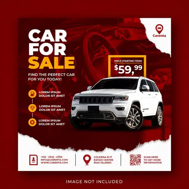 Car sale promotion social media instagram post banner template Premium Psd