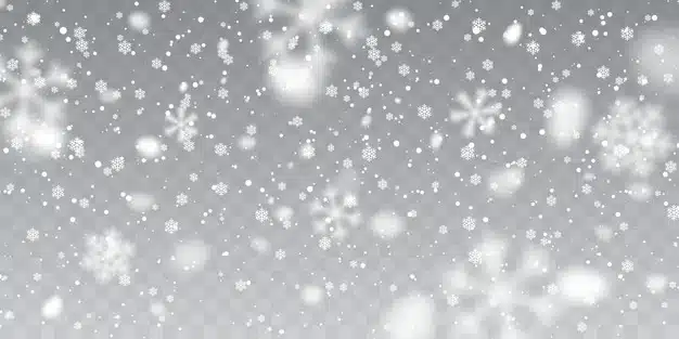 Christmas snow. falling snowflakes on transparent background. snowfall. Premium Vector