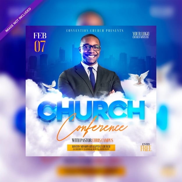Church flyer - church conference social media instagram promotion flyer Premium Psd