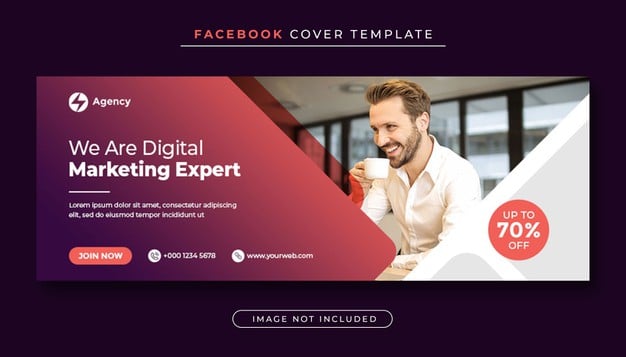 Corporate and digital business marketing promotion facebook cover banner Premium Psd