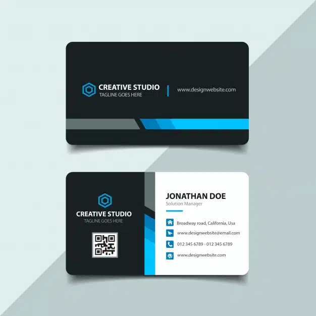 Corporate business card Premium Vector