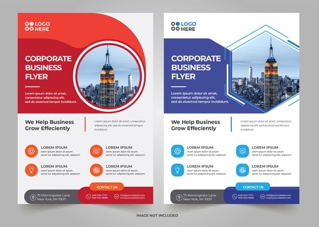 Corporate business flyer template Premium Vector