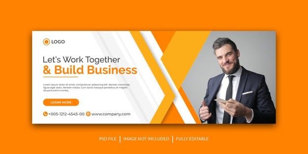 Corporate business marketing promotion facebook and social media cover template Premium Psd