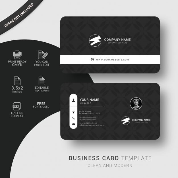 Creative business card template Premium Vector