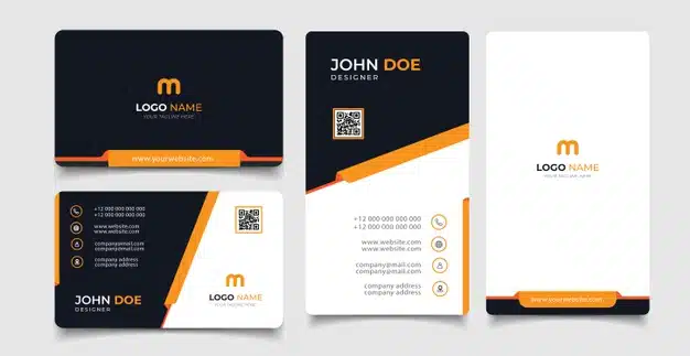 Creative modern name card and business card Premium Vector