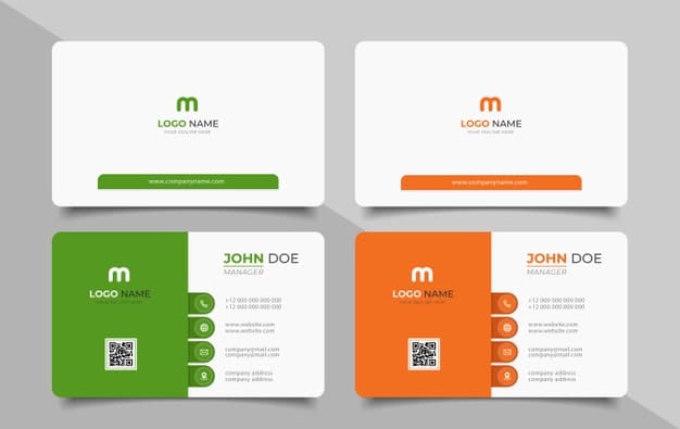 Creative modern name card and business card Premium Vector