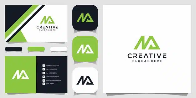 Creative monogram, m combined with a logo designs template Premium Vector