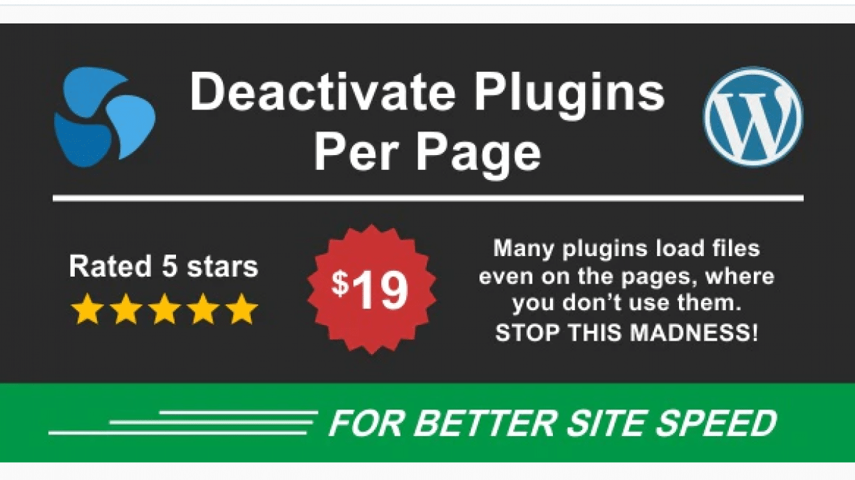Deactivate Plugins Per Page v1.12.0 - disable plugins on WordPress pages