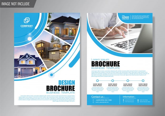 Design cover flyer and brochure business template for annual report Premium Vector