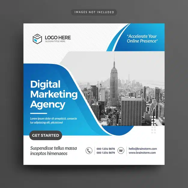 Digital marketing agency flyer Premium Psd
