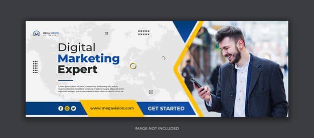 Digital marketing corporate social media facebook cover web banner template Premium Psd
