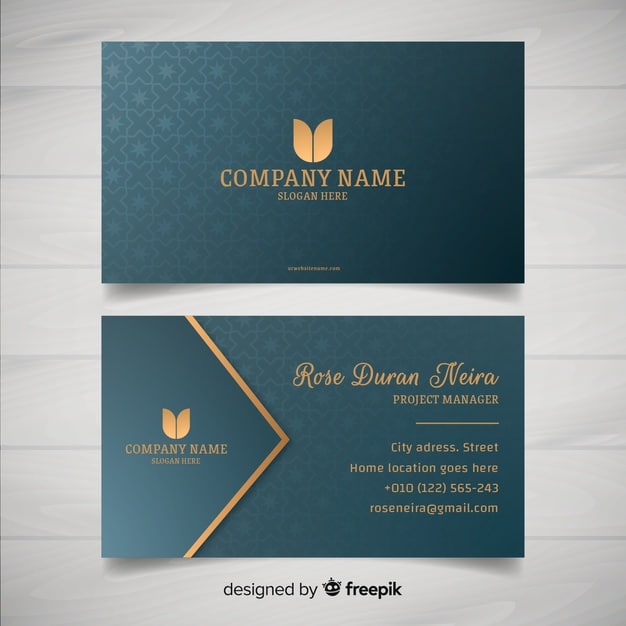 Elegant style business card template Premium Vector
