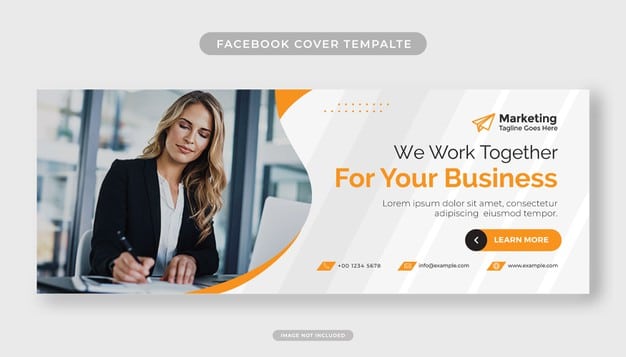 Facebook business cover banner template Premium Psd