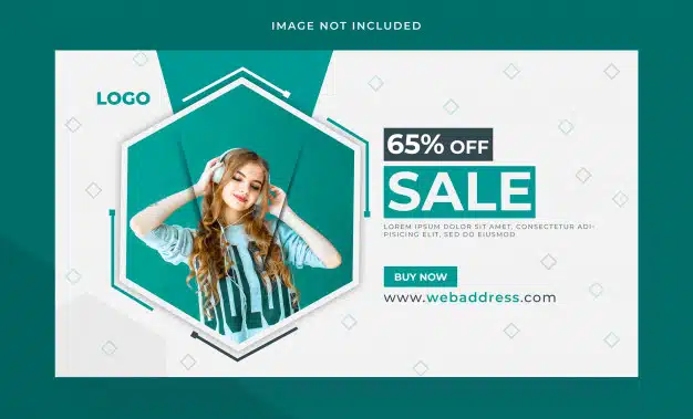 Fashion sale web banner template design Premium Psd